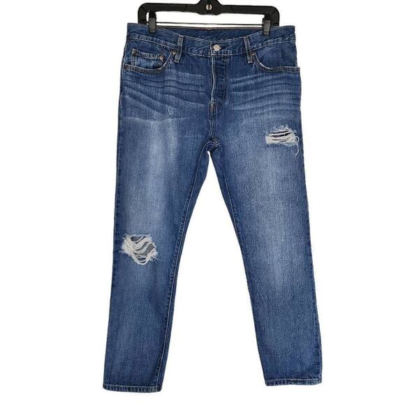 Levi's Women Jeans, Levi's 501 CT Button Fly Straight Leg Tapered Jeans, Sz W32 - Picture 1 of 11
